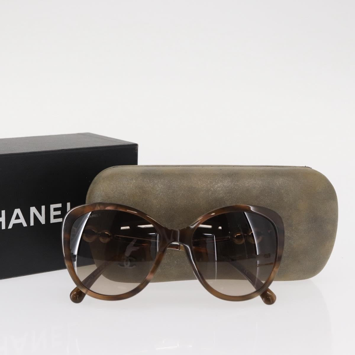 Chanel Logo CC Sunglasses Plastic, Brown, Plastic, Sunglasses