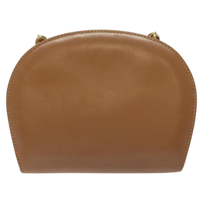 Salvatore Ferragamo Vintage Gancini Chain Shoulder Bag Leather, BROWN, LEATHER, Shoulder bag
