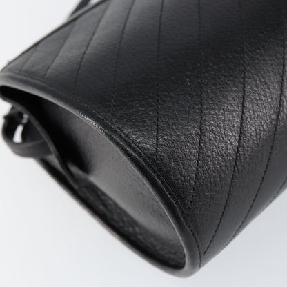 Christian Dior Vintage Shoulder Bag Leather, BLACK, LEATHER, Shoulder bag