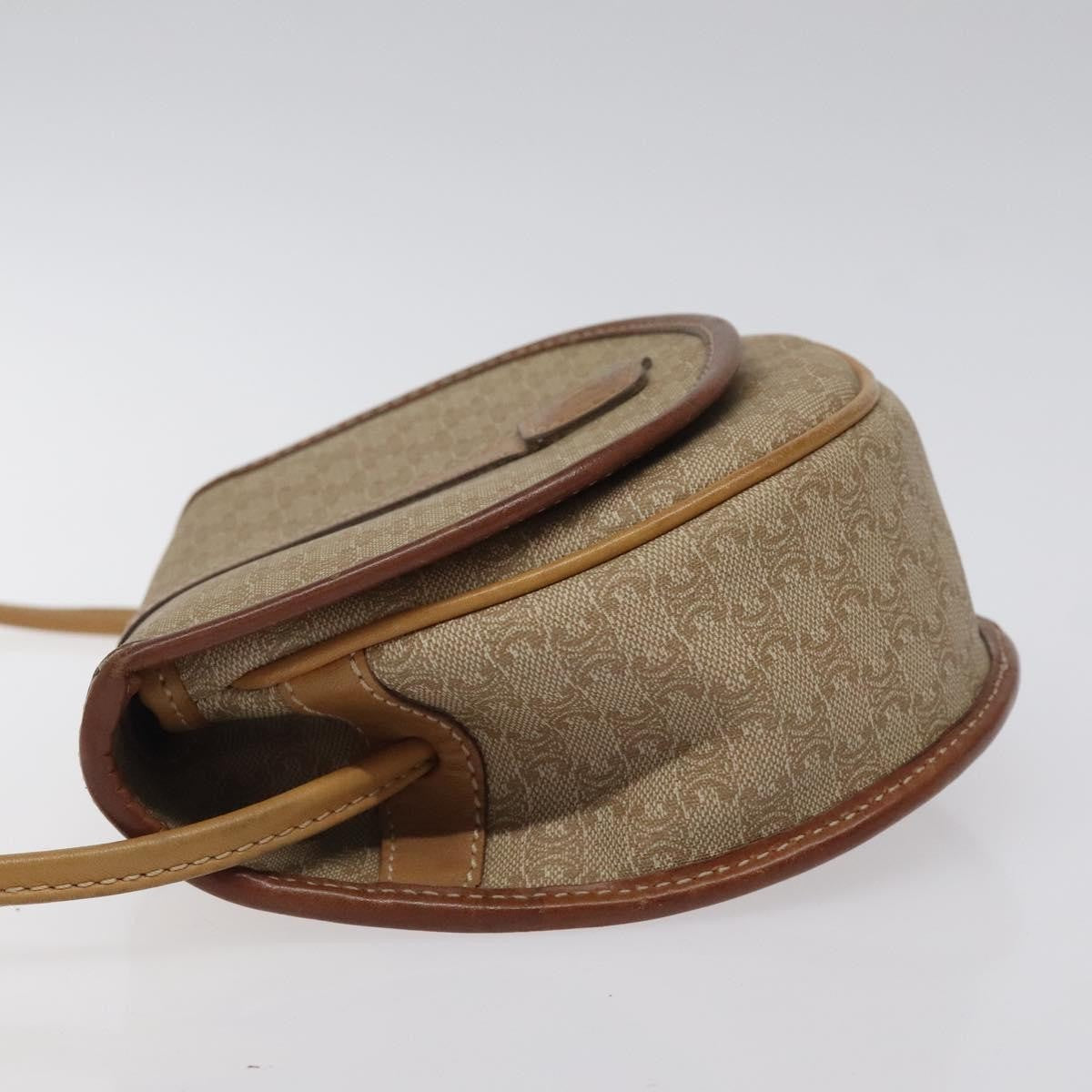 Celine Vintage Macadam Shoulder Bag Canvas, BEIGE, CANVAS, Shoulder bag