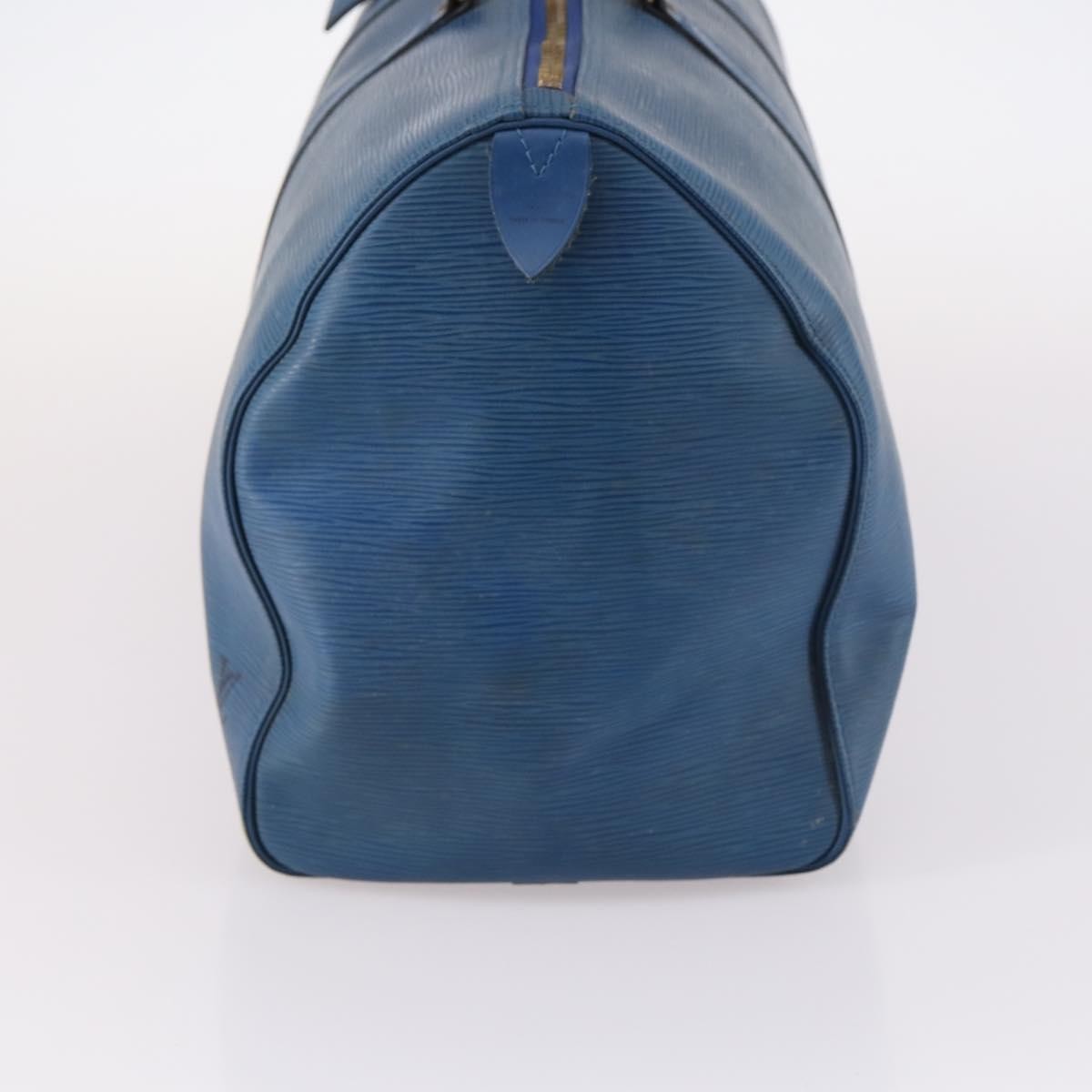 Louis Vuitton Keepall Bag Epi Leather, BLUE, LEATHER, Travel bag