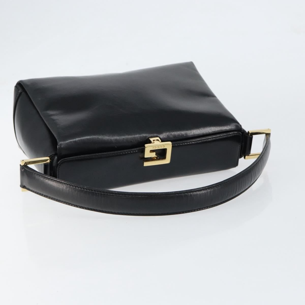 Gucci Vintage Handbag Leather, BLACK, LEATHER, Handbag