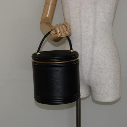 Louis Vuitton Cannes Handbag Epi Leather, BLACK, LEATHER, Handbag