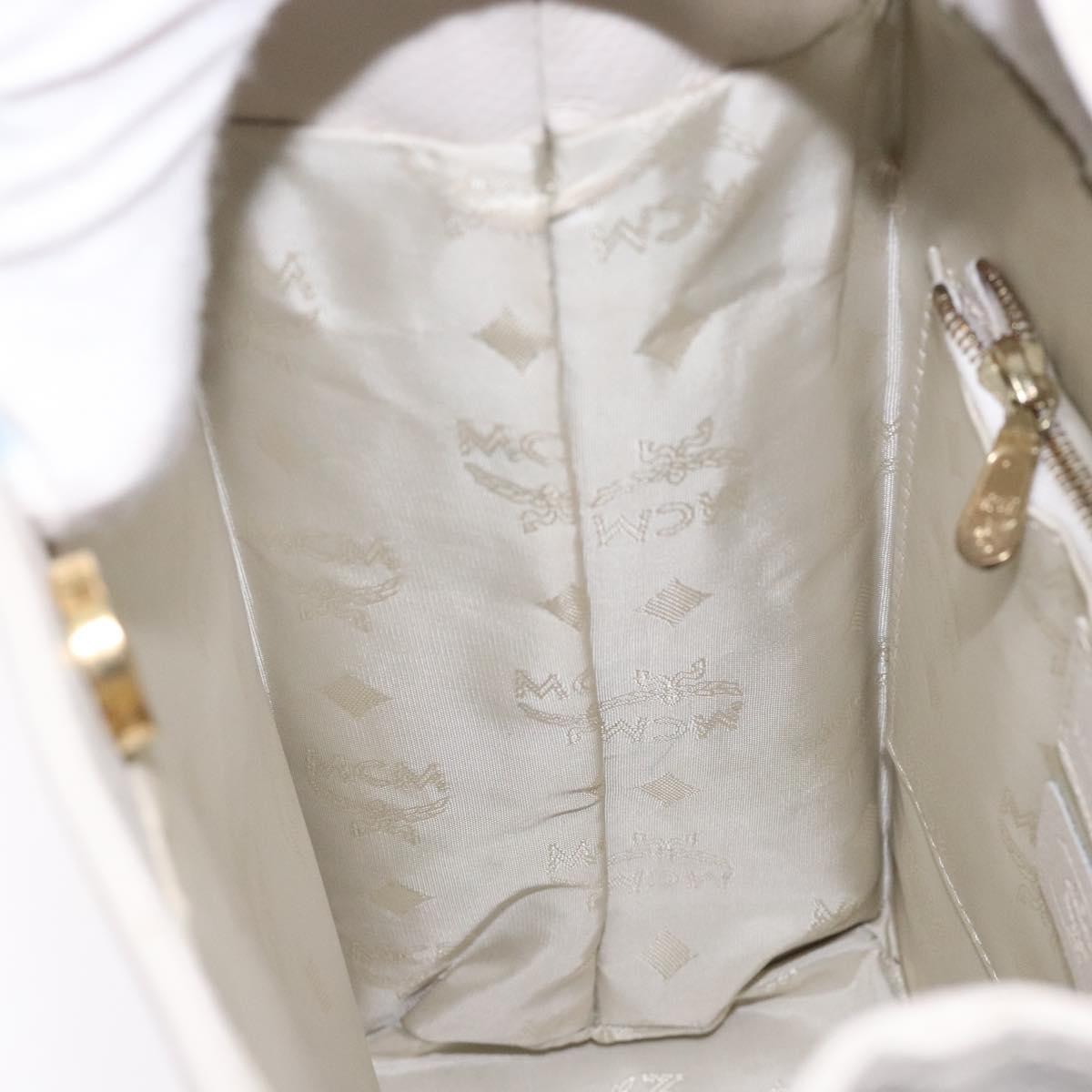 MCM Vintage Shoulder Bag Leather, WHITE, LEATHER, Shoulder bag