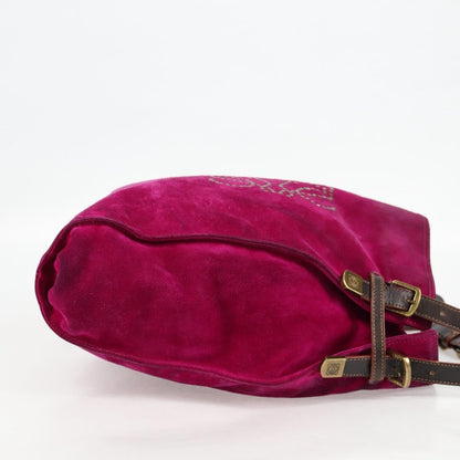 Loewe Anagram Shoulder Bag Suede, PURPLE, SUEDE, Shoulder bag