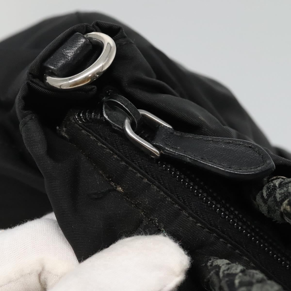 Prada Convertible Bow Tote Tessuto, BLACK, NYLON, Handbag