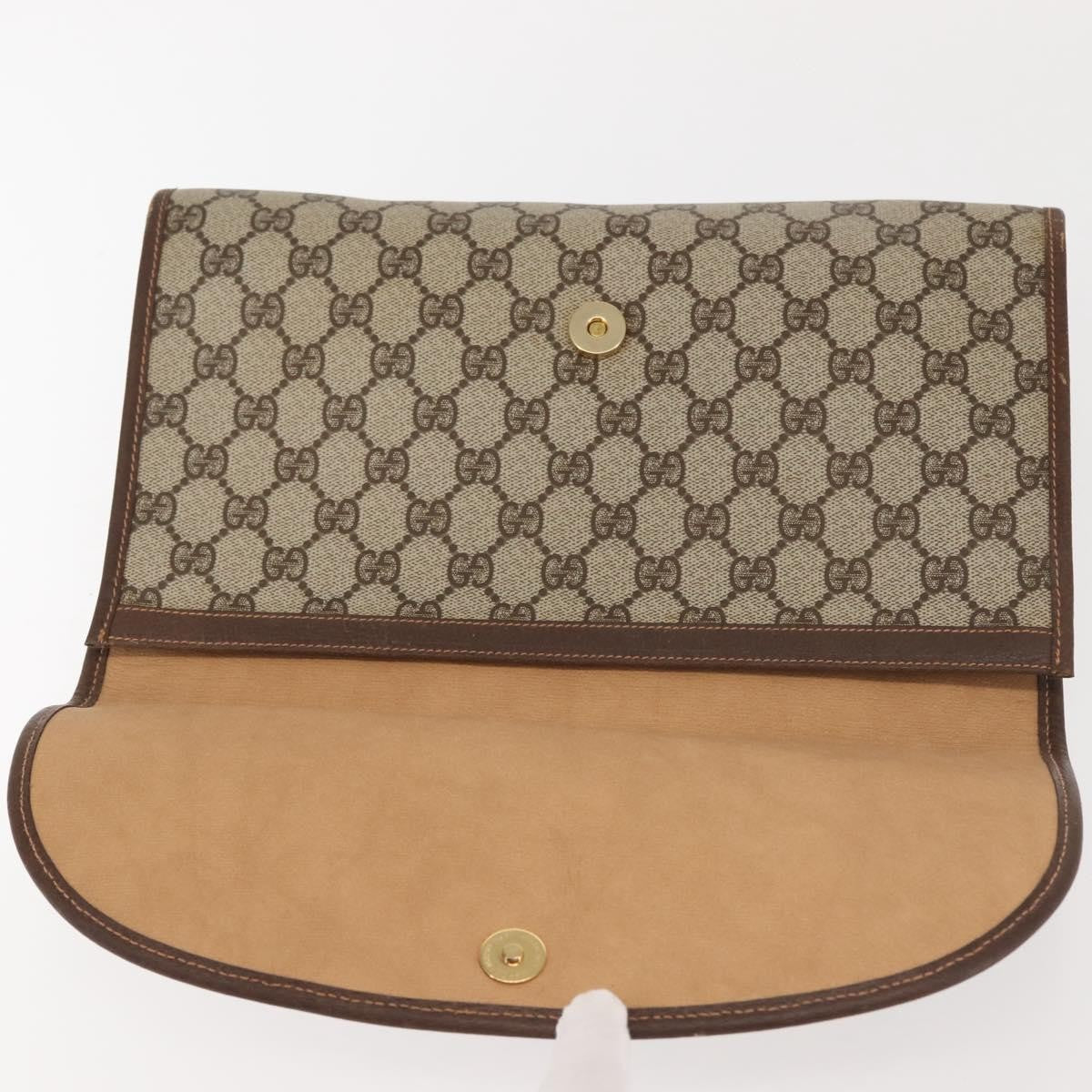 Gucci Vintage old clutch Canvas, BEIGE, PVC, Clutche & pouche