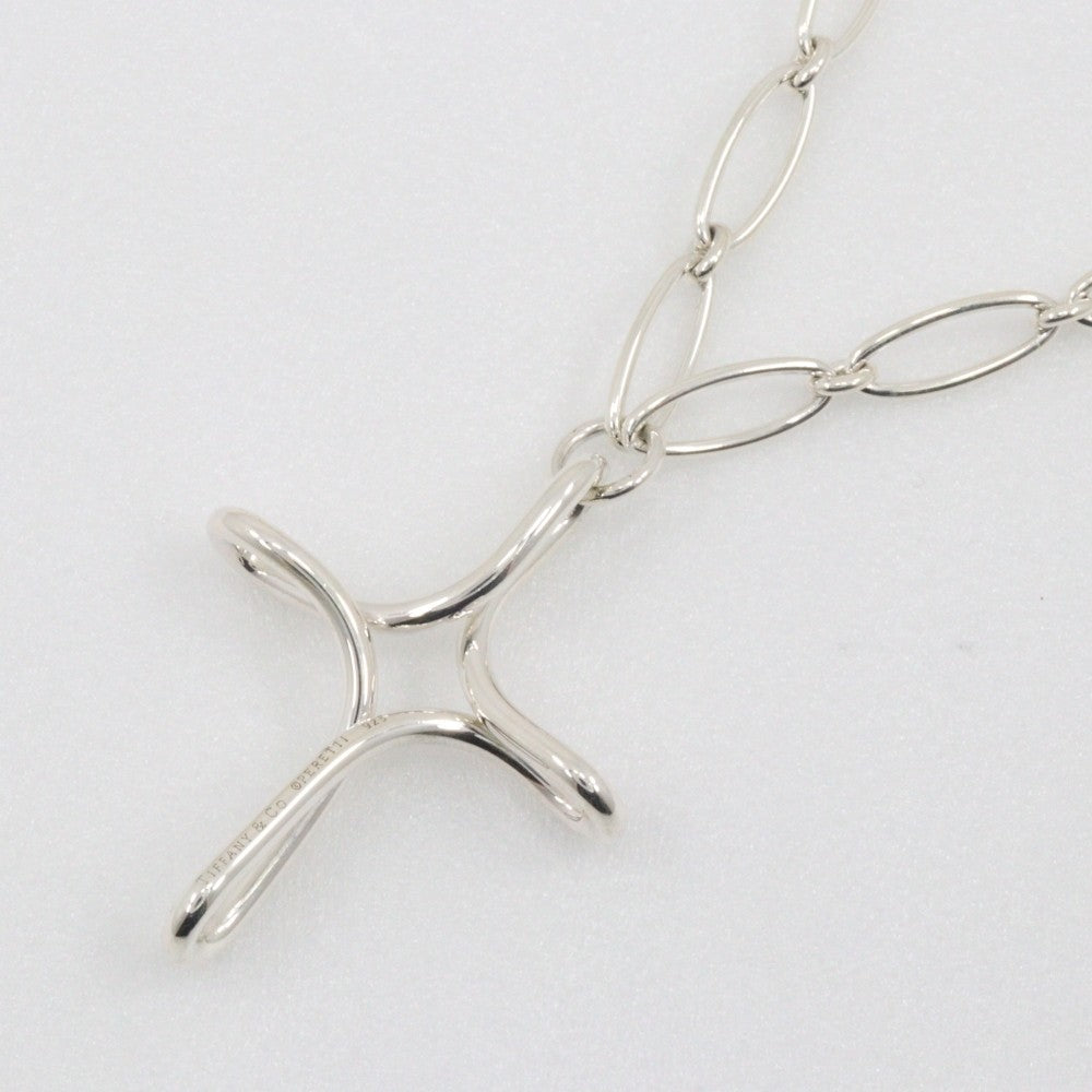 Tiffany & Co. Elsa Peretti Infinity Cross Pendant Necklace Silver 925, SILVER, SILVER, Necklace