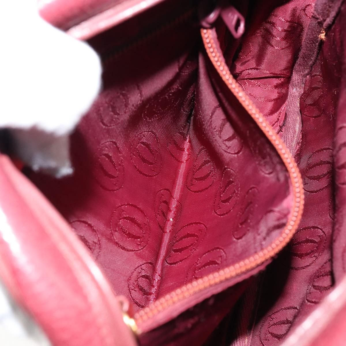 cartier Tasseled Must de Cartier Crossbody Bag Leather, BURGUNDY, LEATHER, Shoulder bag