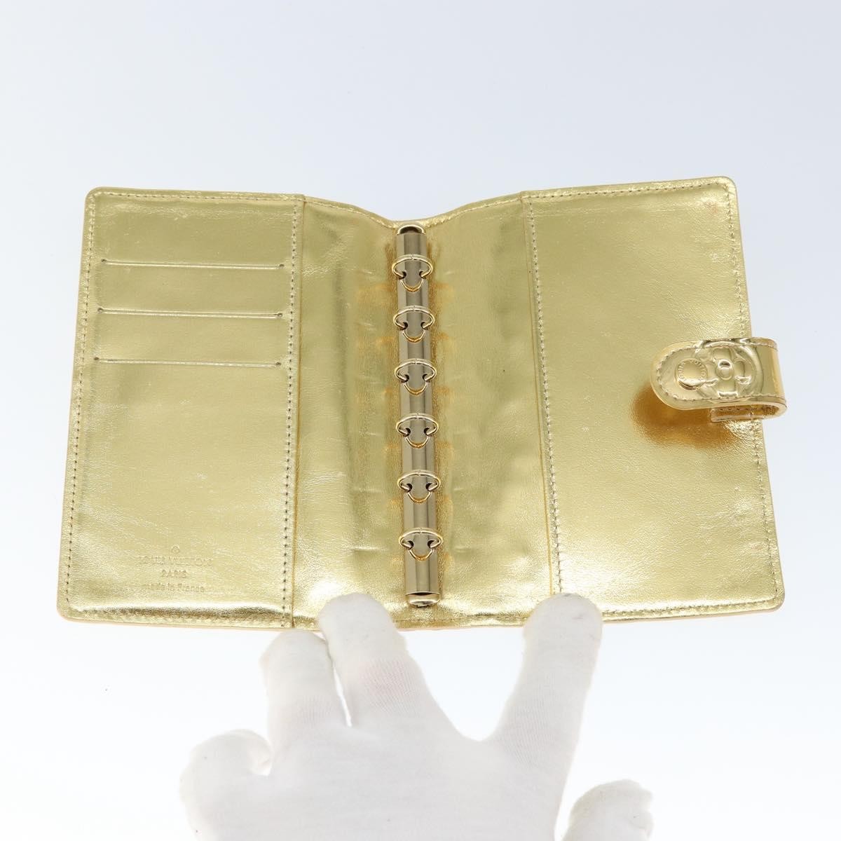 Louis Vuitton Agenda Cover Patent Leather, GOLD, PATENT_LEATHER, Wallets