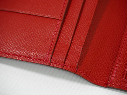 Hermes Bearn Wallet Epsom, RED, LEATHER, Wallets