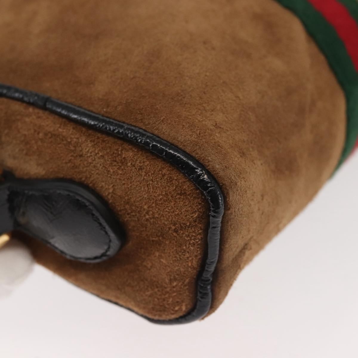 Gucci Ophidia Shoulder Bag Suede, BROWN, SUEDE, Shoulder bag