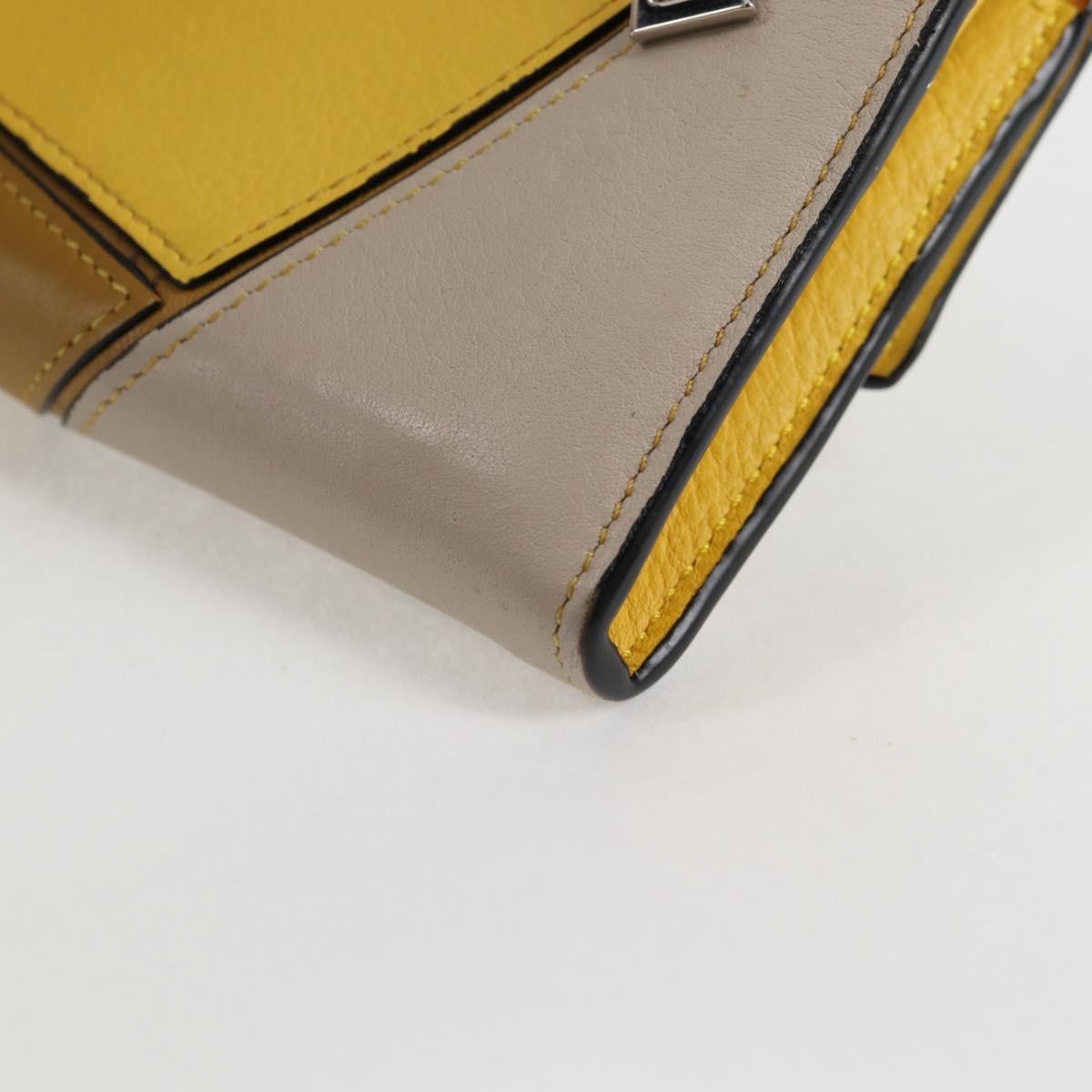 Loewe Puzzle Zip Wallet Leather, YELLOW, LEATHER, Wallets