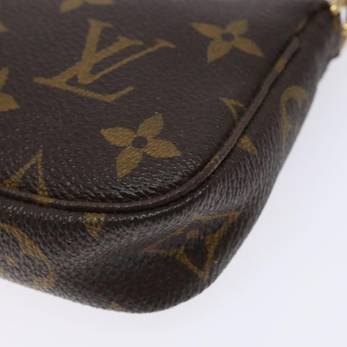 Louis Vuitton Mini pochette accessoires Canvas, BROWN, CANVAS, Clutche & pouche
