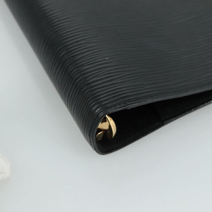 Louis Vuitton Agenda Cover Epi Leather, BLACK, LEATHER, Wallets