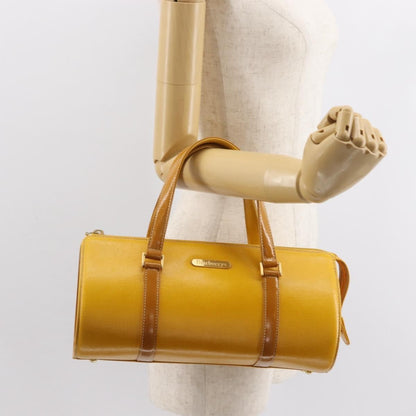 Burberry Vintage Handbag Leather, YELLOW, LEATHER, Handbag