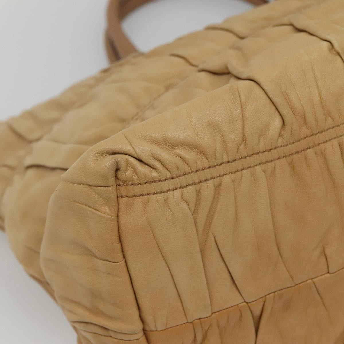 Prada Gaufre Tote Nappa Leather, BEIGE, LEATHER, Tote bag