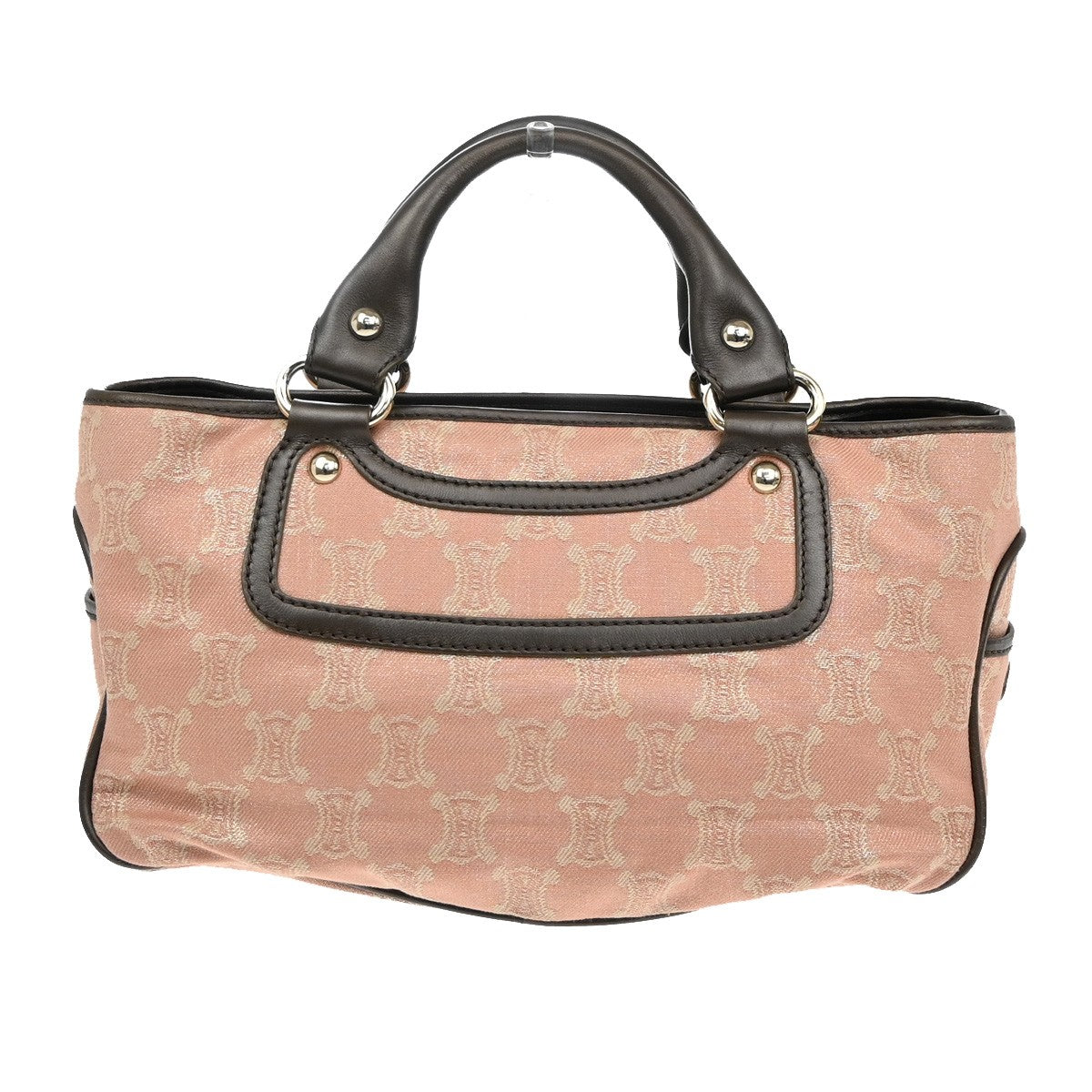 Celine Boogie Satchel Macadam, PINK, CANVAS, Handbag