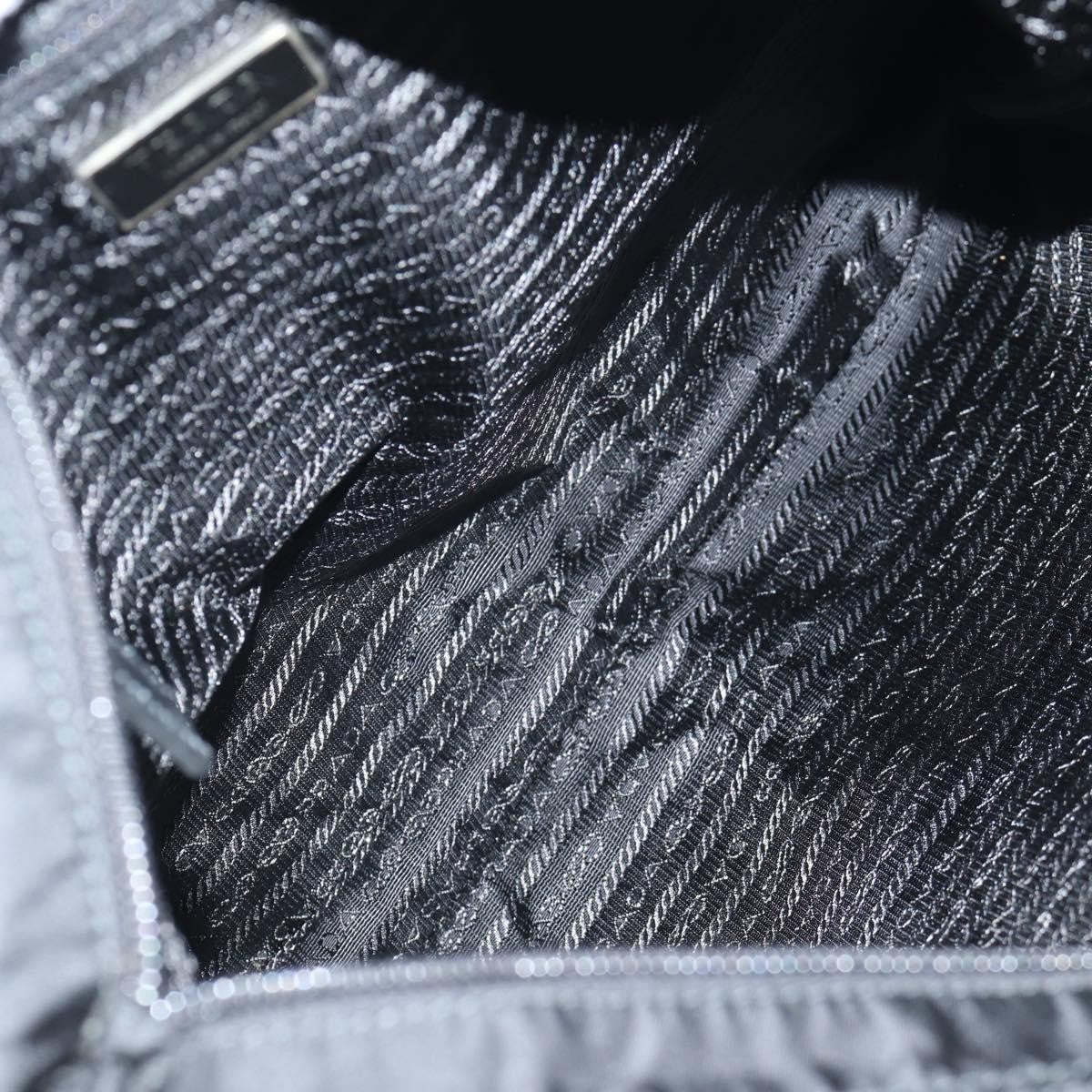 Prada Zip Messenger Quilted Tessuto, BLACK, NYLON, Shoulder bag