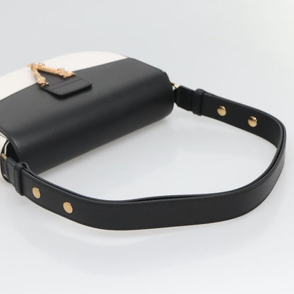 Versace Virtus Flap Messenger Bag Leather, WHITE, LEATHER, Crossbody bag