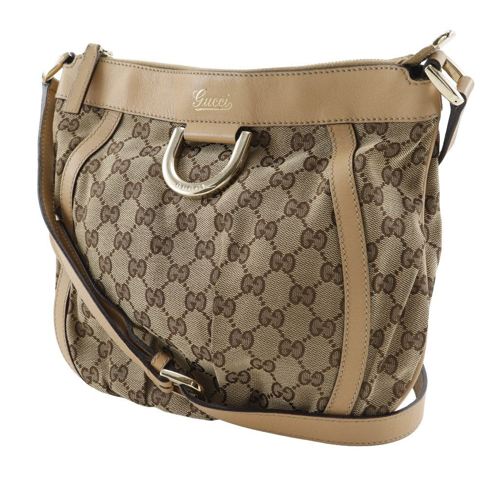 Gucci Abbey D-Ring Messenger Bag GG Canvas, BROWN, CANVAS, Shoulder bag