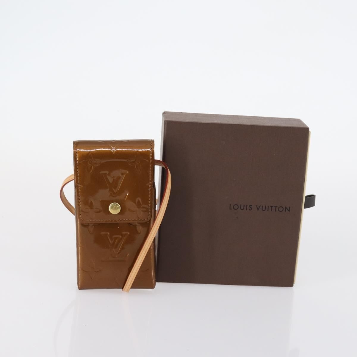 Louis Vuitton Walker Cigarette Case Holder Monogram Vernis, BROWN, PATENT_LEATHER, Clutche & pouche