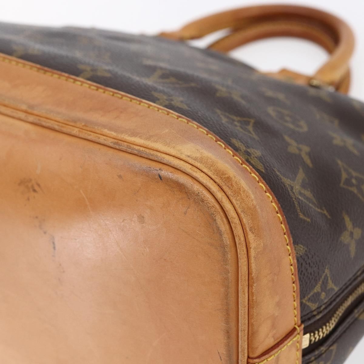 Louis Vuitton Vintage Alma Handbag Monogram Canvas, BROWN, CANVAS, Handbag