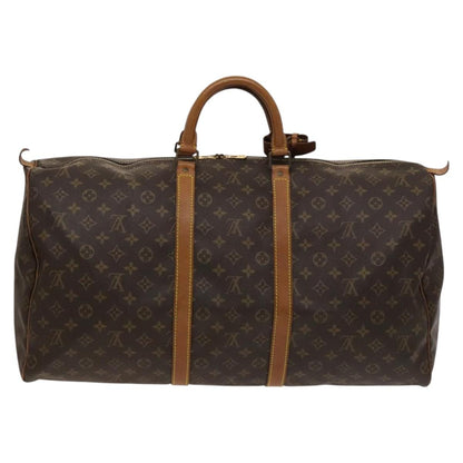 Louis Vuitton Keepall Bag Monogram Canvas, BROWN, CANVAS, Travel bag