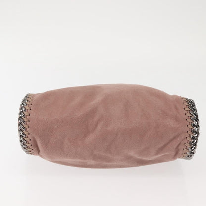 Stella McCartney Falabella Fold Over Crossbody Bag Suede, PINK, SUEDE, Crossbody bag