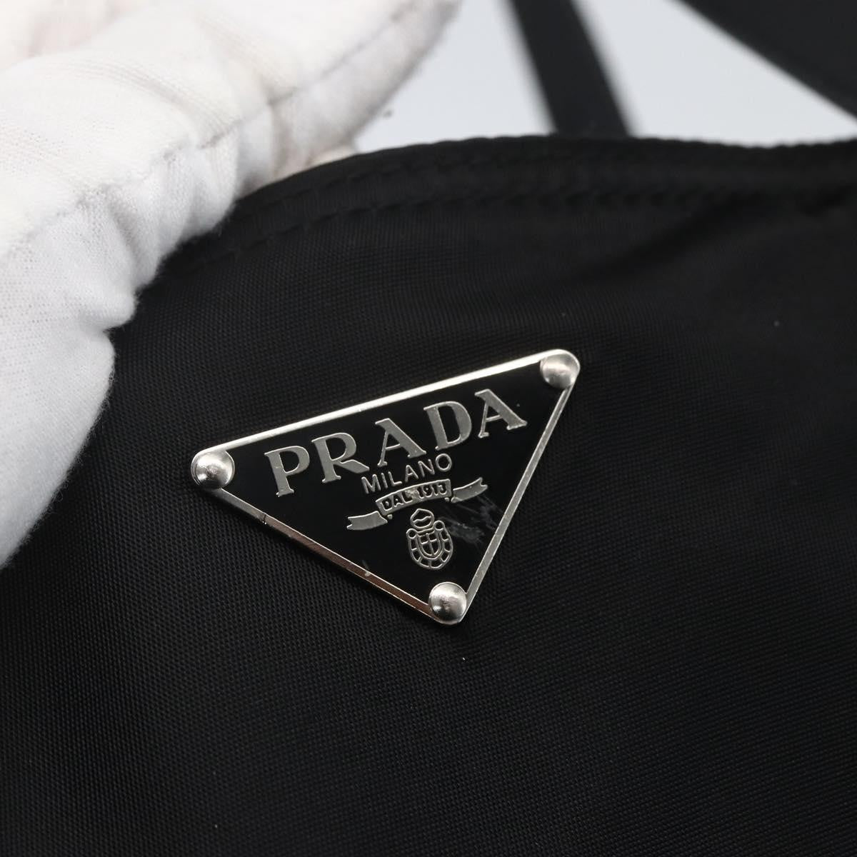 Prada Vintage Zip Tote Tessuto, BLACK, NYLON, Tote bag