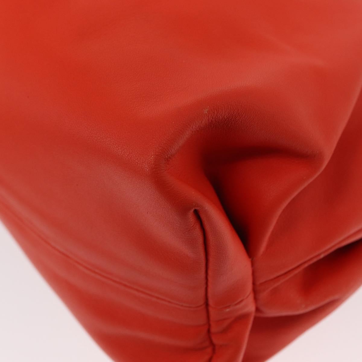 Bottega Veneta The Chain Pouch Leather, ORANGE, LEATHER, Clutche & pouche