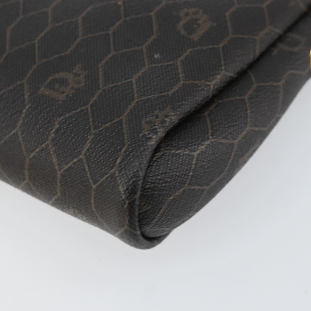 Christian Dior Vintage Honeycomb chain Canvas, BLACK, CANVAS, Shoulder bag