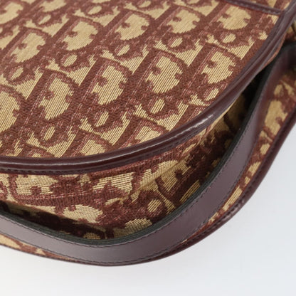 Christian Dior Vintage Trotter Shoulder Bag Canvas, BEIGE, CANVAS, Shoulder bag