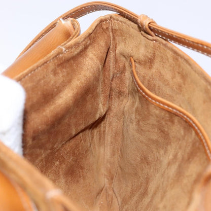 Gucci Vintage Flap Crossbody Bag Leather, BROWN, LEATHER, Shoulder bag