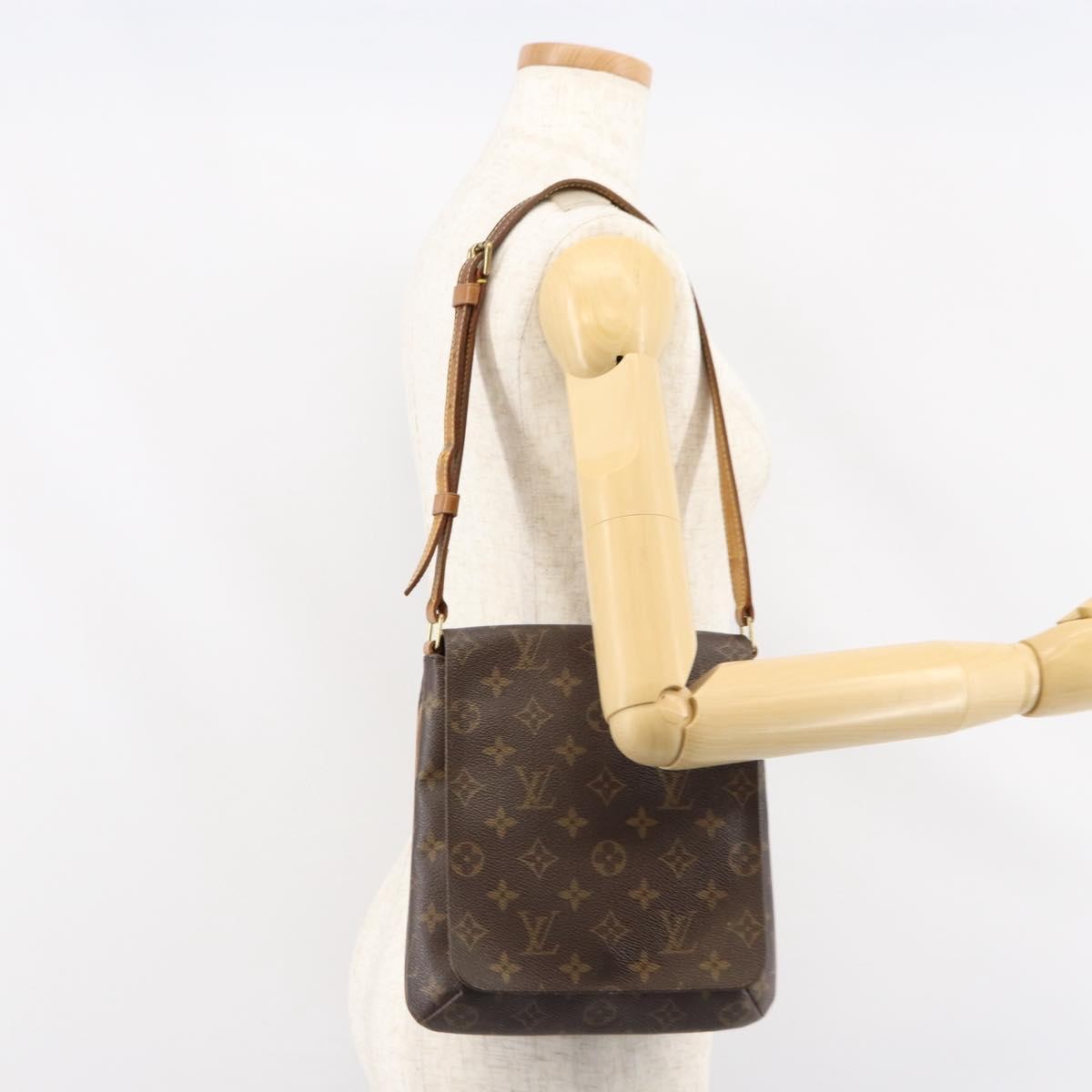 Louis Vuitton Musette Salsa Handbag Monogram Canvas, BROWN, CANVAS, Shoulder bag