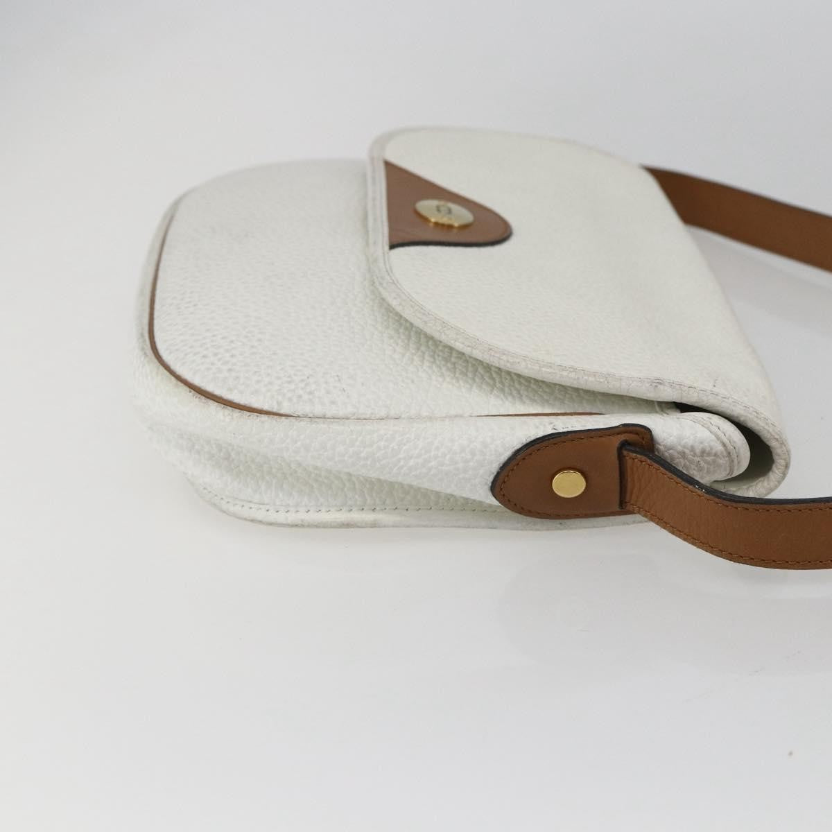 Christian Dior Vintage Shoulder Bag Leather, WHITE, LEATHER, Shoulder bag