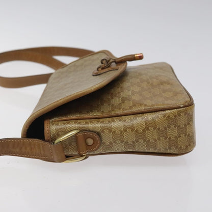Celine Vintage Macadam Shoulder Bag Canvas, BEIGE, CANVAS, Shoulder bag