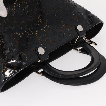 Chanel CC No.5 Shopping Tote Perforated Patent, BLACK, PATENT_LEATHER, Tote bag