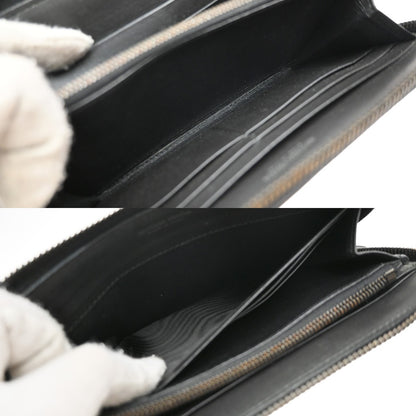 Bottega Veneta Intrecciato Long Zip  Wallet Leather, Black, Leather, Wallet