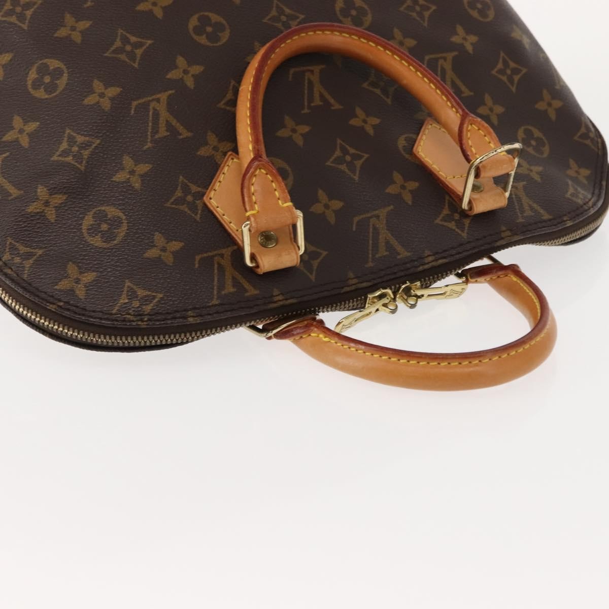 Louis Vuitton Alma Handbag Monogram Canvas, BROWN, CANVAS, Handbag