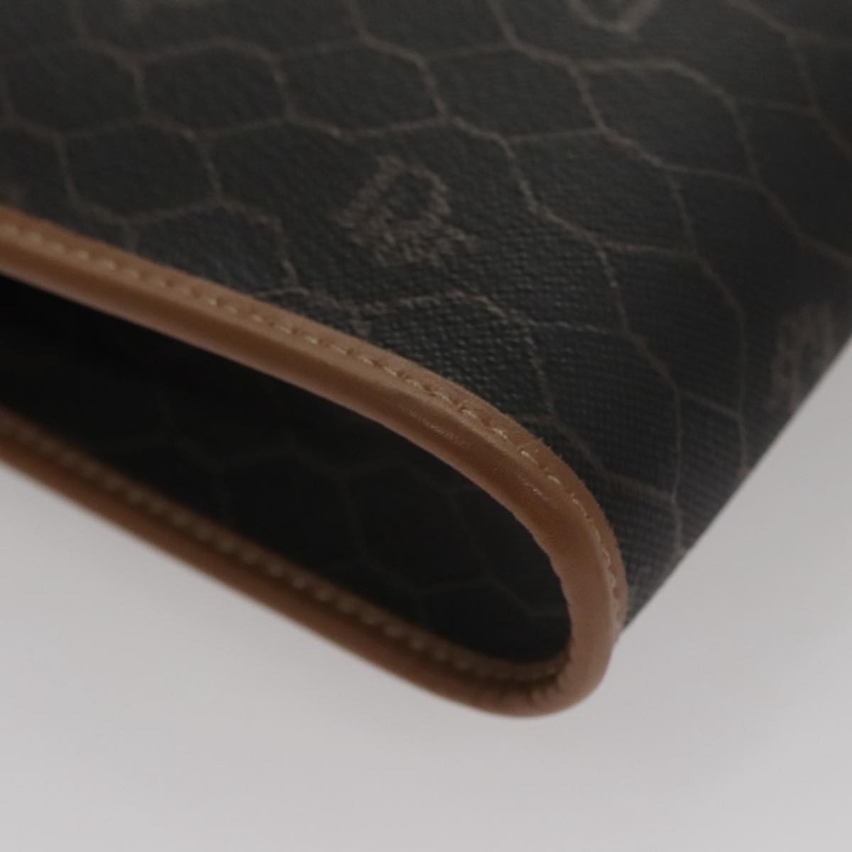 Christian Dior Vintage Honeycomb chain Canvas, BLACK, CANVAS, Shoulder bag