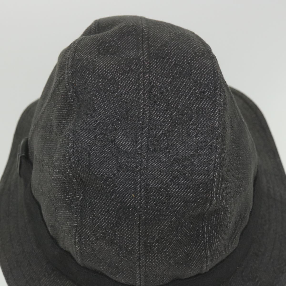 Gucci Sun Hat Canvas, GRAY, CANVAS, Head accessory