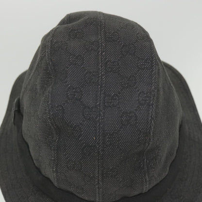 Gucci Sun Hat Canvas, GRAY, CANVAS, Head accessory