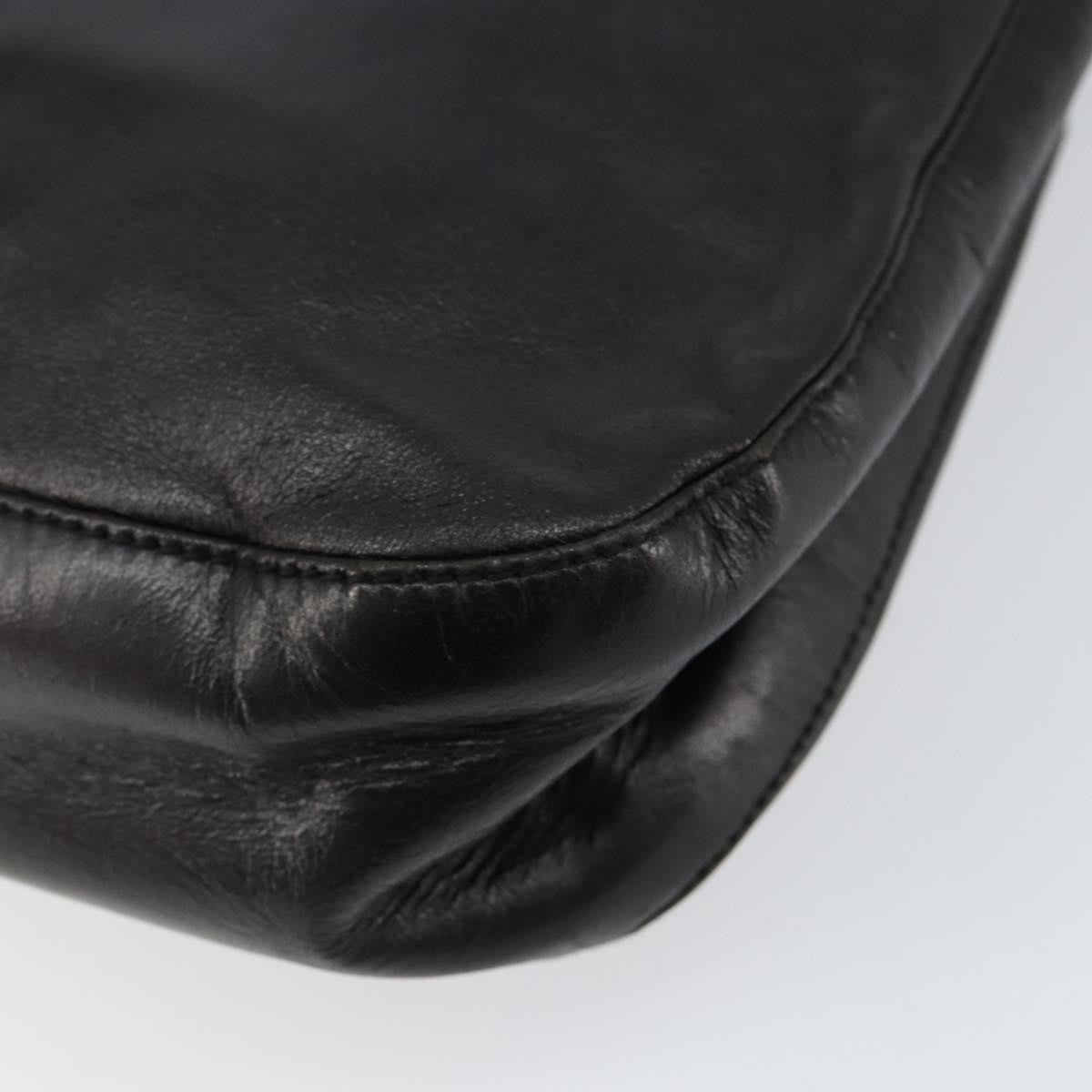 Prada Vintage Shoulder Bag Leather, BLACK, LEATHER, Shoulder bag