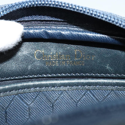 Christian Dior Vintage Honeycomb Shoulder Bag Canvas, NAVY, CANVAS, Shoulder bag