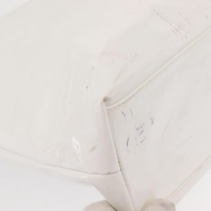 Salvatore Ferragamo Gancini Tote Patent leather, WHITE, PATENT_LEATHER, Tote bag