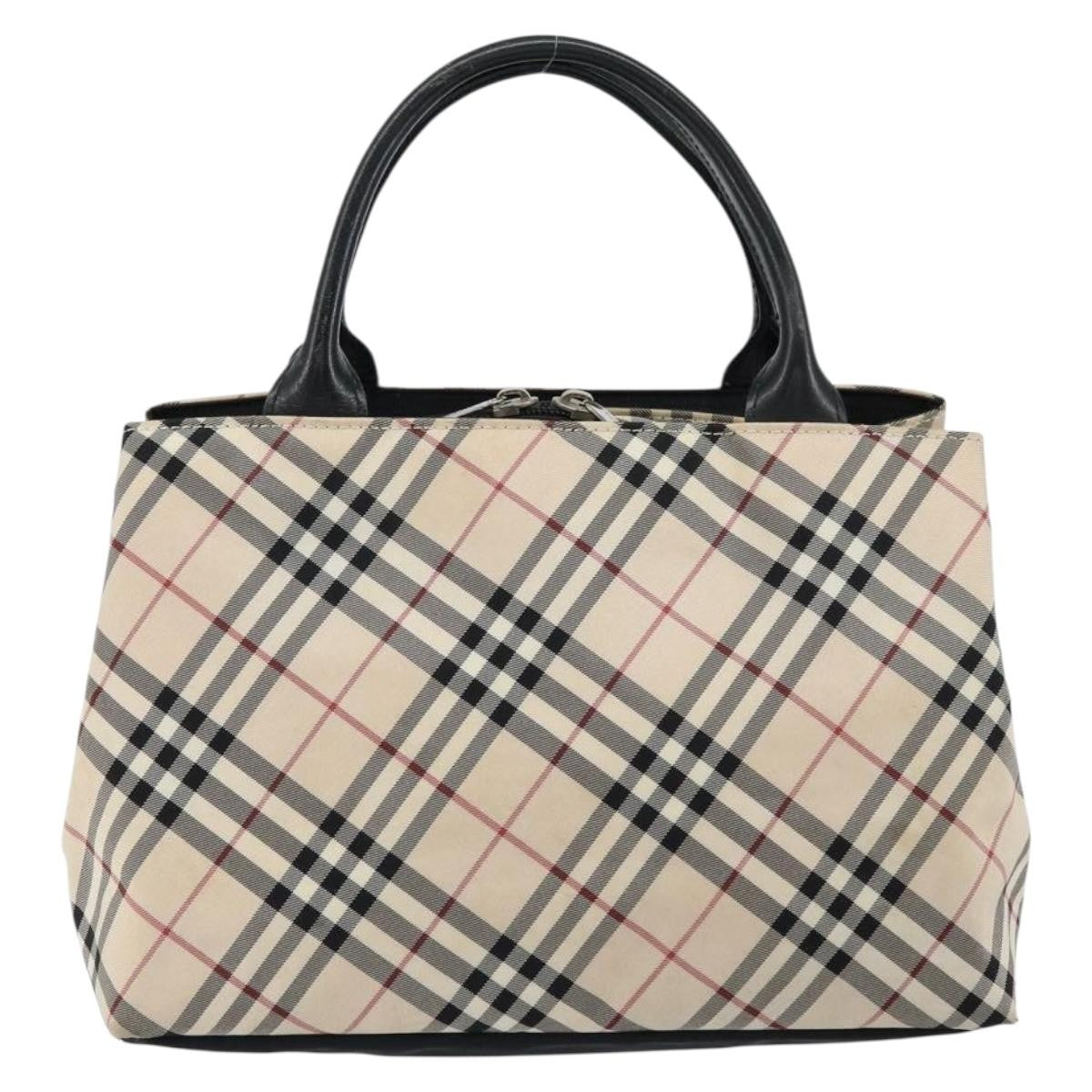 Burberry Nova Check Handbag Nylon, BEIGE, NYLON, Handbag
