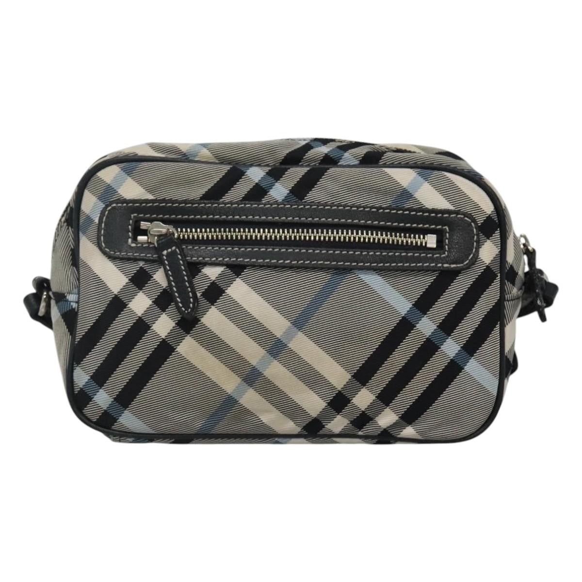 Burberry Nova Check Blue Label Nylon, GRAY, NYLON, Bag