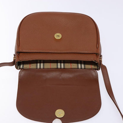 Burberry Flap Messenger Leather, BROWN, LEATHER, Shoulder bag