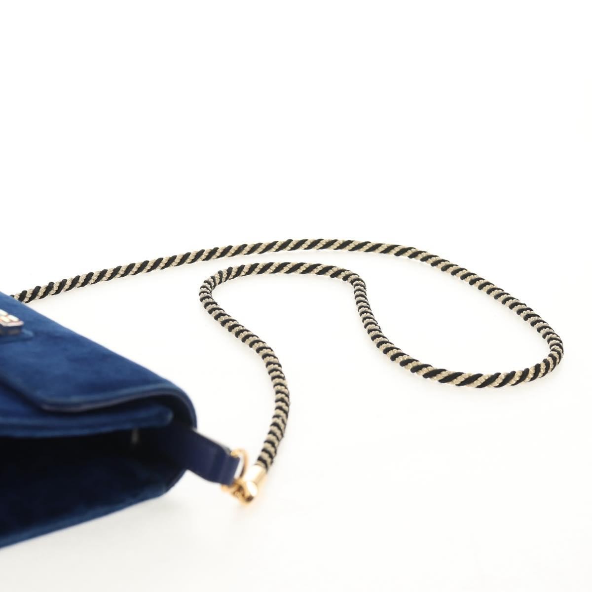 Gucci G Broadway Shoulder Bag Velvet with Crystals, BLUE, VELVET, Shoulder bag